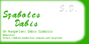 szabolcs dabis business card